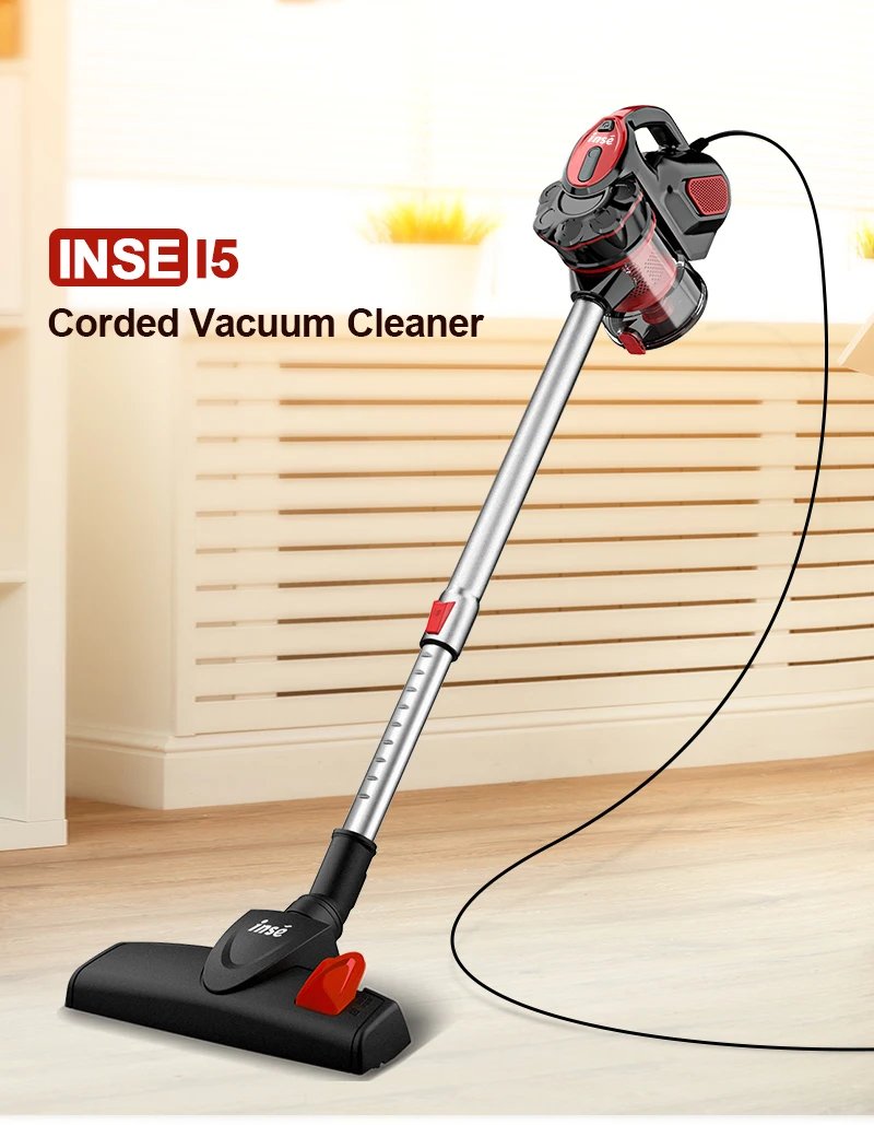 Wired Vacuum Cleaner INSE I5 Handheld Stick Vacuum with18Kpa 600W Powerful Suction Bagless Aspirador for Household Cleaning Wired Vacuum Cleaner INSE I5 Handheld Stick Vacuum with18Kpa 600W Powerful Suction Bagless Aspirador for Household Cleaning