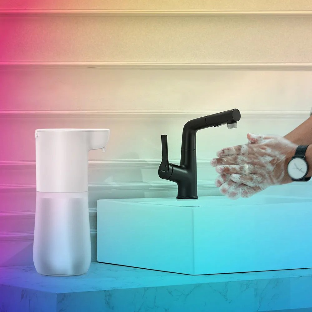 Xiaomi-dispensador autom&aacute;tico de jab&oacute;n de espuma por inducci&oacute;n, carga USB, 2000mAh, infrarrojo inteligente, sin contacto, para cocina y ba&ntilde;o