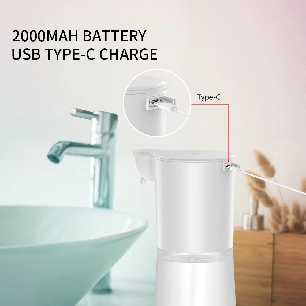 Xiaomi-dispensador autom&aacute;tico de jab&oacute;n de espuma por inducci&oacute;n, carga USB, 2000mAh, infrarrojo inteligente, sin contacto, para cocina y ba&ntilde;o