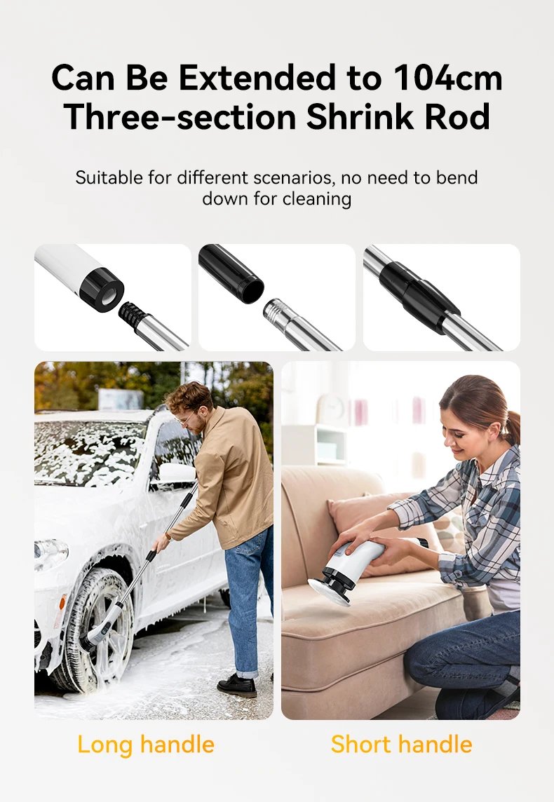 Cepillo de limpieza eléctrica, depurador de ducha de mano inalámbrico, limpiador giratorio, limpiador multifuncional con 7 cabezales, baño y cocina Cepillo de limpieza eléctrica, depurador de ducha de mano inalámbrico, limpiador giratorio, limpiador multifuncional con 7 cabezales, baño y cocina