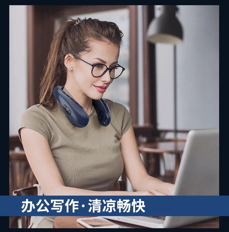 Nuevo aire acondicionado de cuello, ventilador de cuello portátil, refrigeración Semiconductor recargable, ventilador sin aspas, ventilador Personal para exteriores, refrigerador portátil Nuevo aire acondicionado de cuello, ventilador de cuello portátil, refrigeración Semiconductor recargable, ventilador sin aspas, ventilador Personal para exteriores, refrigerador portátil