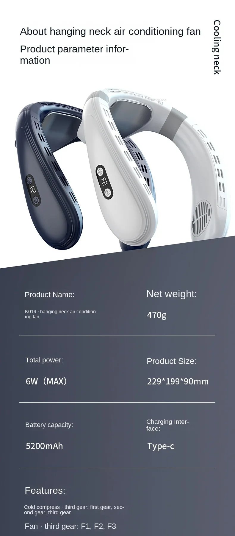 Nuevo aire acondicionado de cuello, ventilador de cuello portátil, refrigeración Semiconductor recargable, ventilador sin aspas, ventilador Personal para exteriores, refrigerador portátil Nuevo aire acondicionado de cuello, ventilador de cuello portátil, refrigeración Semiconductor recargable, ventilador sin aspas, ventilador Personal para exteriores, refrigerador portátil