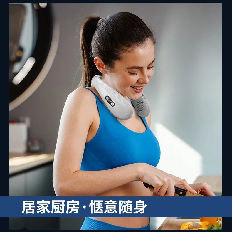 Nuevo aire acondicionado de cuello, ventilador de cuello portátil, refrigeración Semiconductor recargable, ventilador sin aspas, ventilador Personal para exteriores, refrigerador portátil Nuevo aire acondicionado de cuello, ventilador de cuello portátil, refrigeración Semiconductor recargable, ventilador sin aspas, ventilador Personal para exteriores, refrigerador portátil