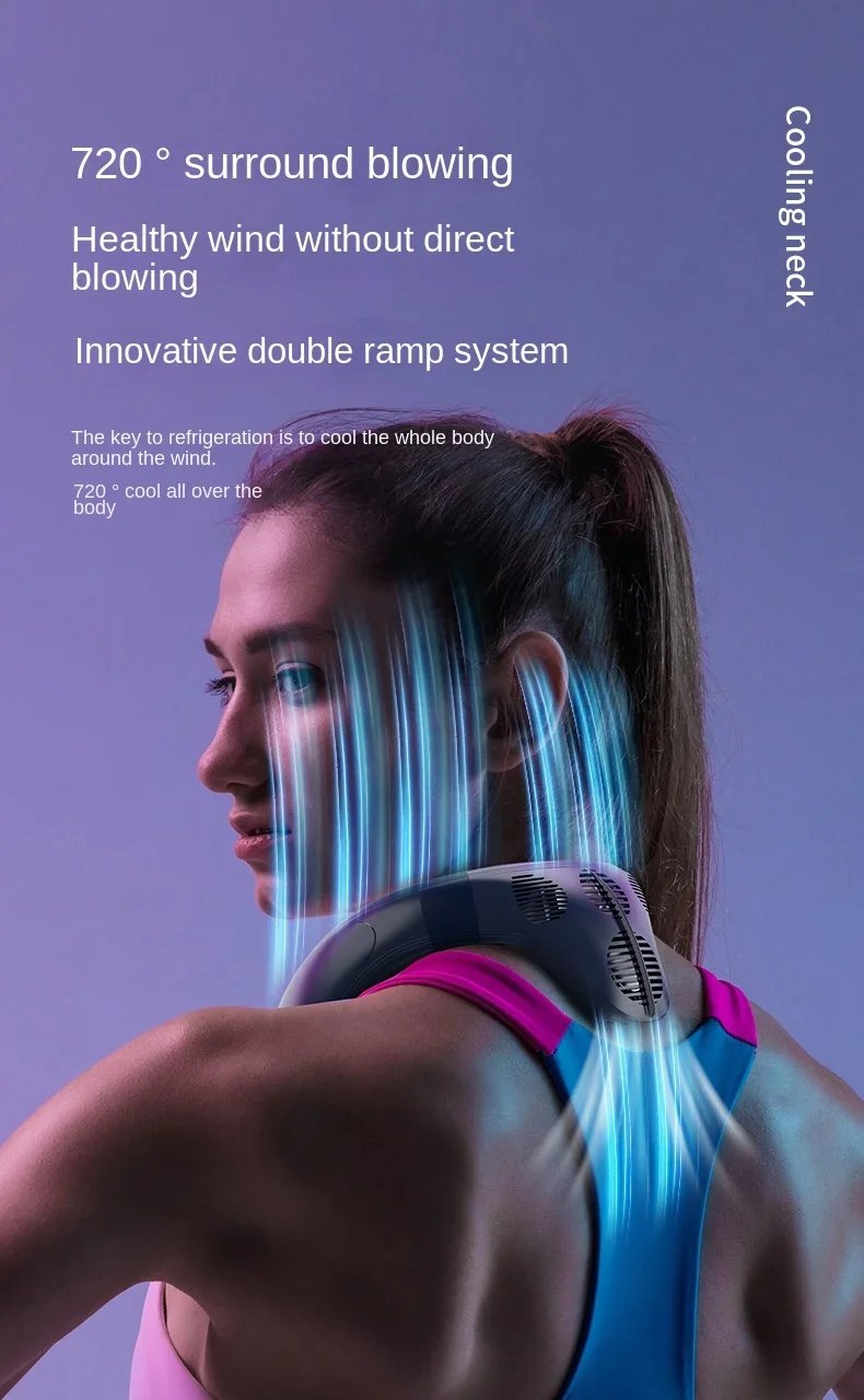 Nuevo aire acondicionado de cuello, ventilador de cuello portátil, refrigeración Semiconductor recargable, ventilador sin aspas, ventilador Personal para exteriores, refrigerador portátil Nuevo aire acondicionado de cuello, ventilador de cuello portátil, refrigeración Semiconductor recargable, ventilador sin aspas, ventilador Personal para exteriores, refrigerador portátil