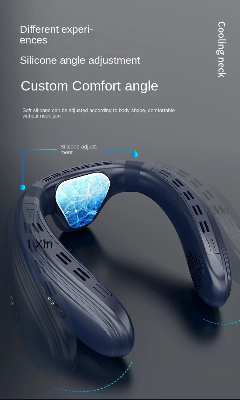 Nuevo aire acondicionado de cuello, ventilador de cuello portátil, refrigeración Semiconductor recargable, ventilador sin aspas, ventilador Personal para exteriores, refrigerador portátil Nuevo aire acondicionado de cuello, ventilador de cuello portátil, refrigeración Semiconductor recargable, ventilador sin aspas, ventilador Personal para exteriores, refrigerador portátil
