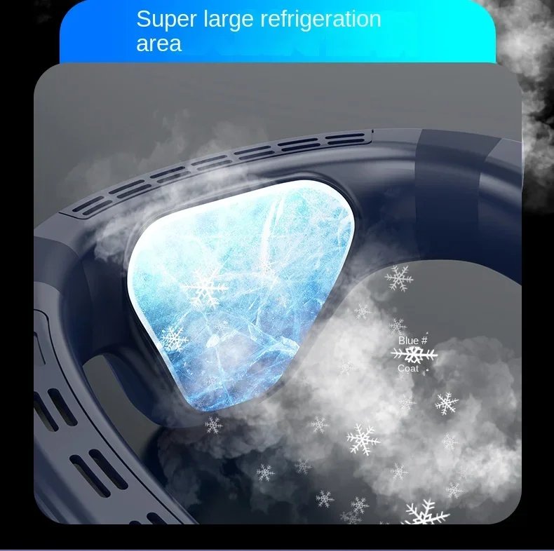 Nuevo aire acondicionado de cuello, ventilador de cuello portátil, refrigeración Semiconductor recargable, ventilador sin aspas, ventilador Personal para exteriores, refrigerador portátil Nuevo aire acondicionado de cuello, ventilador de cuello portátil, refrigeración Semiconductor recargable, ventilador sin aspas, ventilador Personal para exteriores, refrigerador portátil