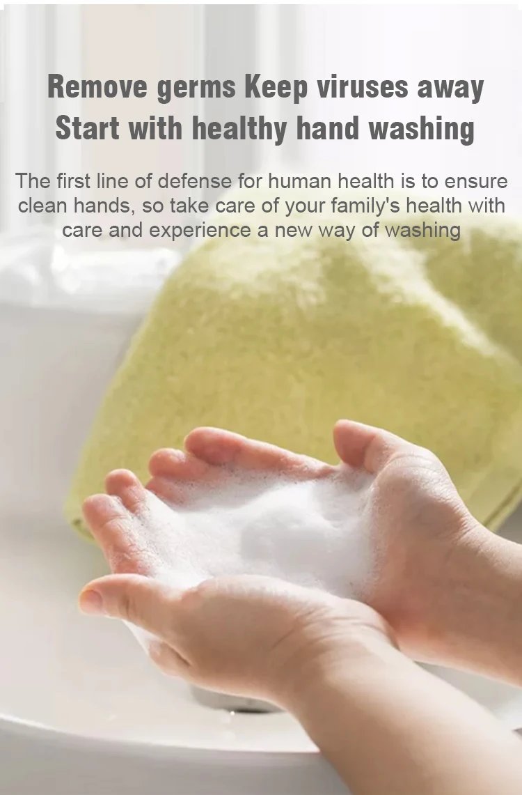 Dispensador automático de jabón líquido, Sensor infrarrojo sin contacto, manos libres, máquina de espuma inteligente, carga USB Dispensador automático de jabón líquido, Sensor infrarrojo sin contacto, manos libres, máquina de espuma inteligente, carga USB