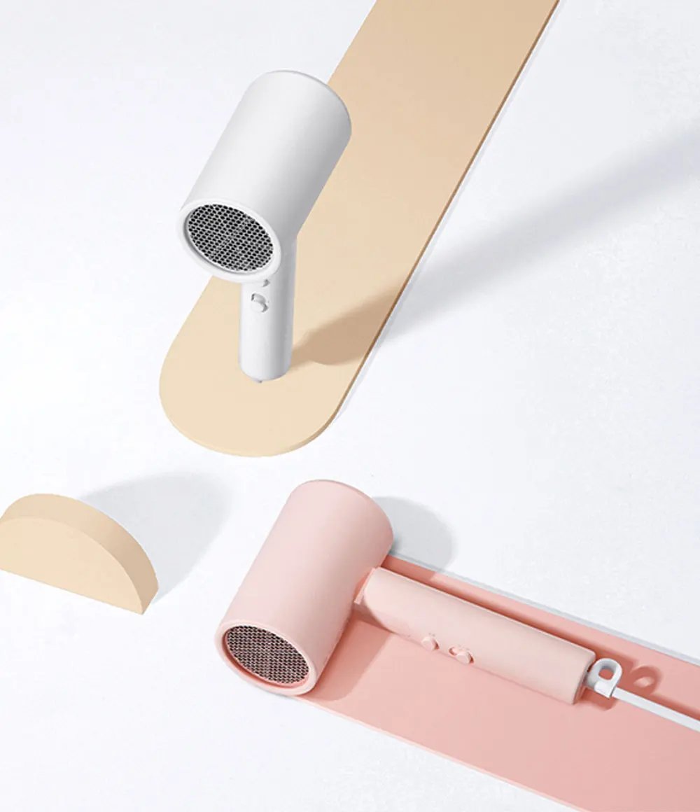 XIAOMI MIJIA-secador de pelo port&aacute;til de ani&oacute;n H101, secado r&aacute;pido, profesional, plegable, 1600W, 50 millones de Lons negativos, cuidado del cabello para viajes en casa