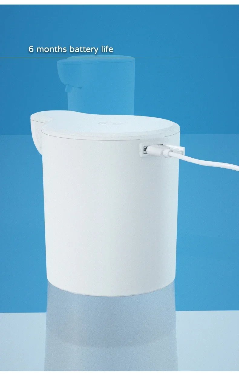 Dispensador autom&aacute;tico de jab&oacute;n con Sensor inteligente, m&aacute;quina desinfectante de manos, sin contacto, carga USB, 350ml