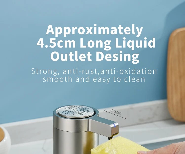 Máquina de jabón de cocina con Sensor automático, desinfectante fuera de las manos, dispensador de jabón eléctrico inteligente para baño, acero inoxidable 304 Máquina de jabón de cocina con Sensor automático, desinfectante fuera de las manos, dispensador de jabón eléctrico inteligente para baño, acero inoxidable 304