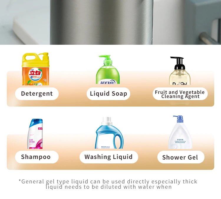 Máquina de jabón de cocina con Sensor automático, desinfectante fuera de las manos, dispensador de jabón eléctrico inteligente para baño, acero inoxidable 304 Máquina de jabón de cocina con Sensor automático, desinfectante fuera de las manos, dispensador de jabón eléctrico inteligente para baño, acero inoxidable 304