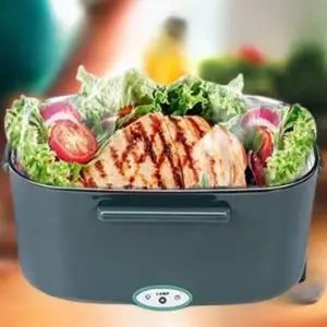 Fiambrera eléctrica de 1,5 L y 60W, calentador de alimentos portátil para coche o hogar, a prueba de fugas, calentador de almuerzo en microondas para camiones Fiambrera eléctrica de 1,5 L y 60W, calentador de alimentos portátil para coche o hogar, a prueba de fugas, calentador de almuerzo en microondas para camiones