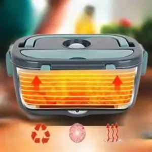 Fiambrera eléctrica de 1,5 L y 60W, calentador de alimentos portátil para coche o hogar, a prueba de fugas, calentador de almuerzo en microondas para camiones Fiambrera eléctrica de 1,5 L y 60W, calentador de alimentos portátil para coche o hogar, a prueba de fugas, calentador de almuerzo en microondas para camiones