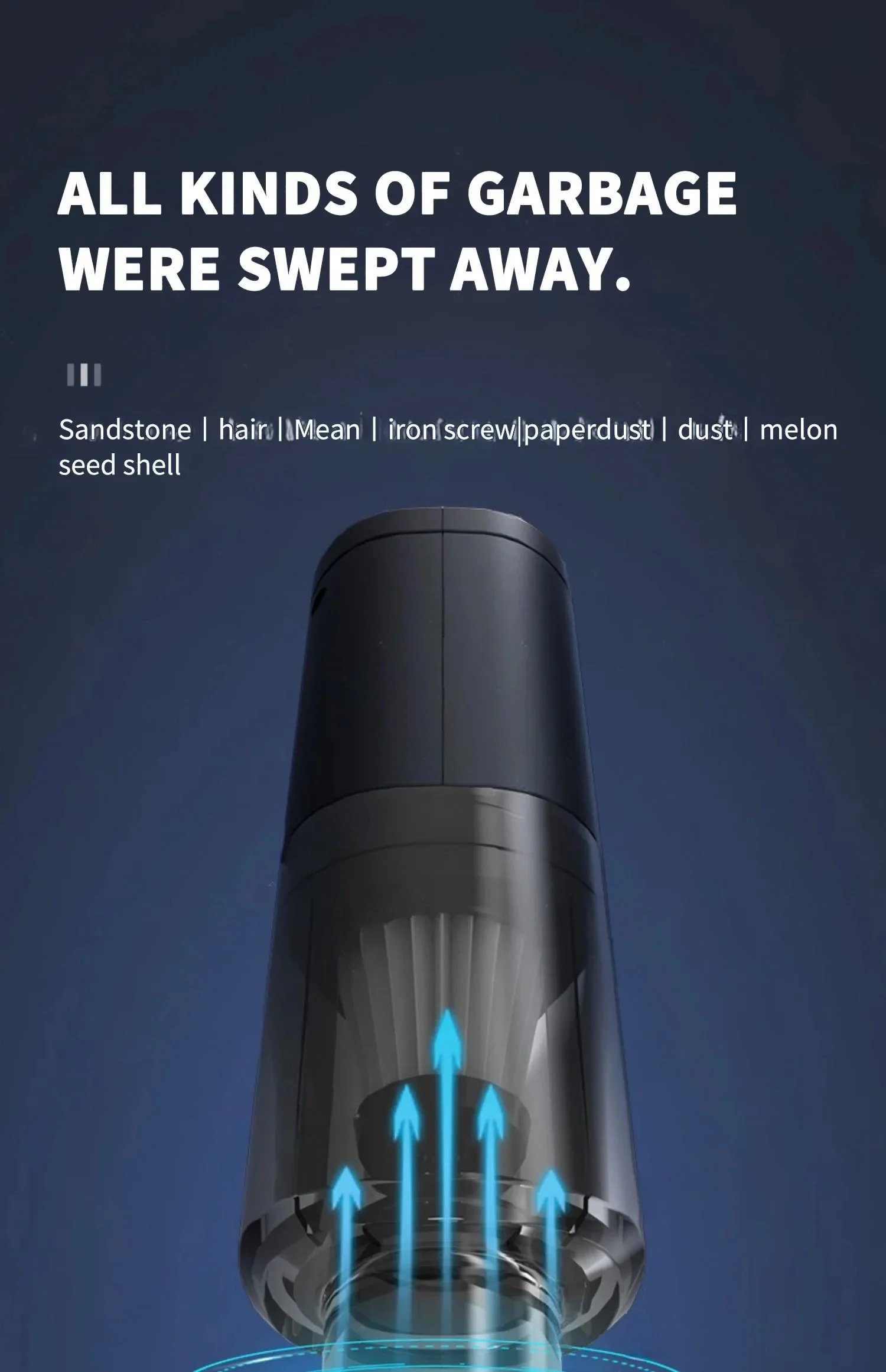 CENRR 98000PA potente Mini aspiradora de coche inal&aacute;mbrico limpiador de coche port&aacute;til de mano pistola de aire