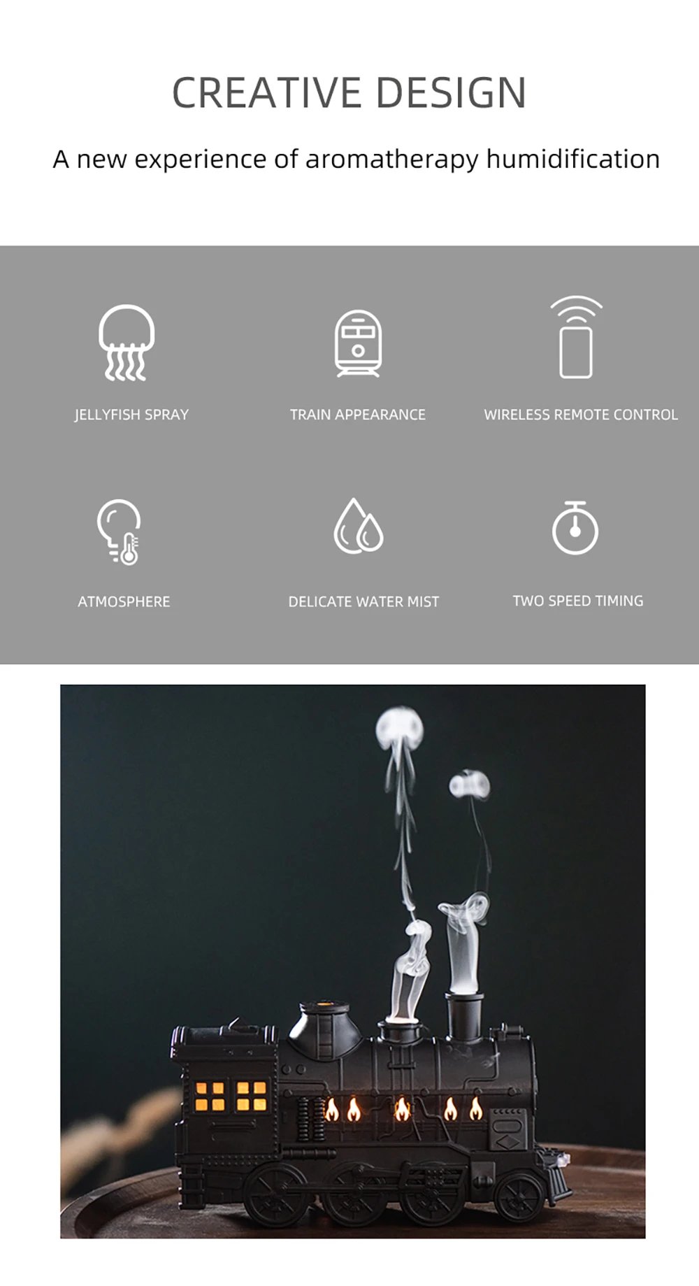 Aierwill-humidificador de aire de tren, difusores ultrasónicos de aromaterapia, generador de niebla, fragancia, aceite esencial, Difusor de Aroma, control remoto Aierwill-humidificador de aire de tren, difusores ultrasónicos de aromaterapia, generador de niebla, fragancia, aceite esencial, Difusor de Aroma, control remoto