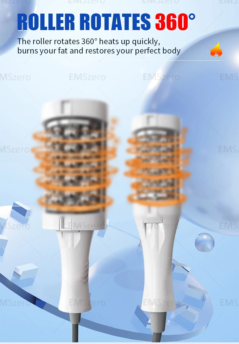 M&aacute;quina de terapia con rodillo EMS para estiramiento facial, masaje adelgazante al vac&iacute;o 360, m&aacute;quina de rodillo de bola interior para adelgazar y perder peso