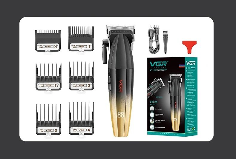 Cortadora de pelo VGR, cortadora de pelo profesional, cortadora eléctrica, Máquina para cortar cabello inalámbrica, cortadora de 9000RPM para hombres, V-003 Cortadora de pelo VGR, cortadora de pelo profesional, cortadora eléctrica, Máquina para cortar cabello inalámbrica, cortadora de 9000RPM para hombres, V-003