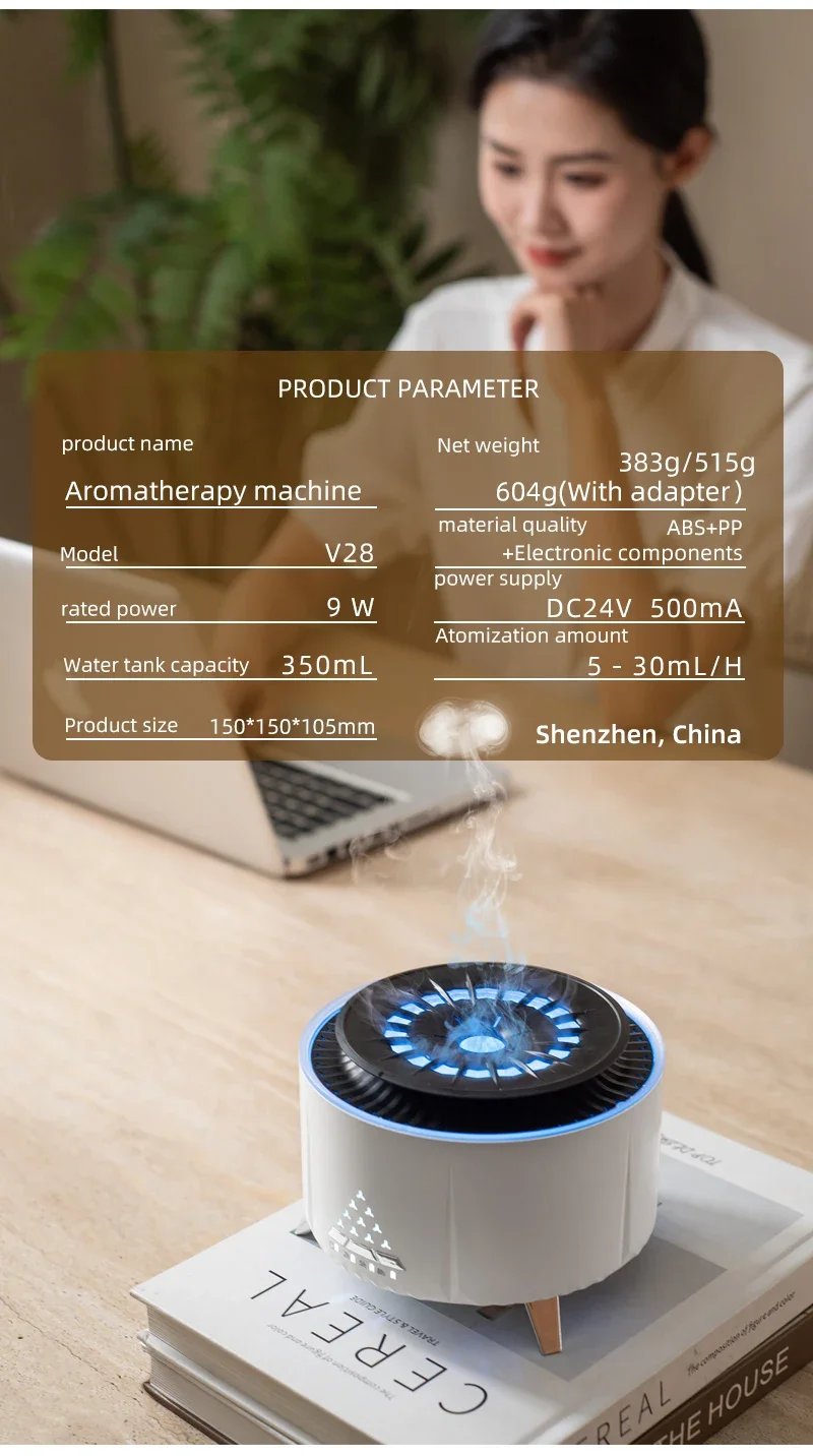 Difusores de aceites esenciales para habitación grande, niebla de medusas de aspecto fresco, difusor de aromaterapia de 350ml para el hogar y el dormitorio, envío directo Difusores de aceites esenciales para habitación grande, niebla de medusas de aspecto fresco, difusor de aromaterapia de 350ml para el hogar y el dormitorio, envío directo