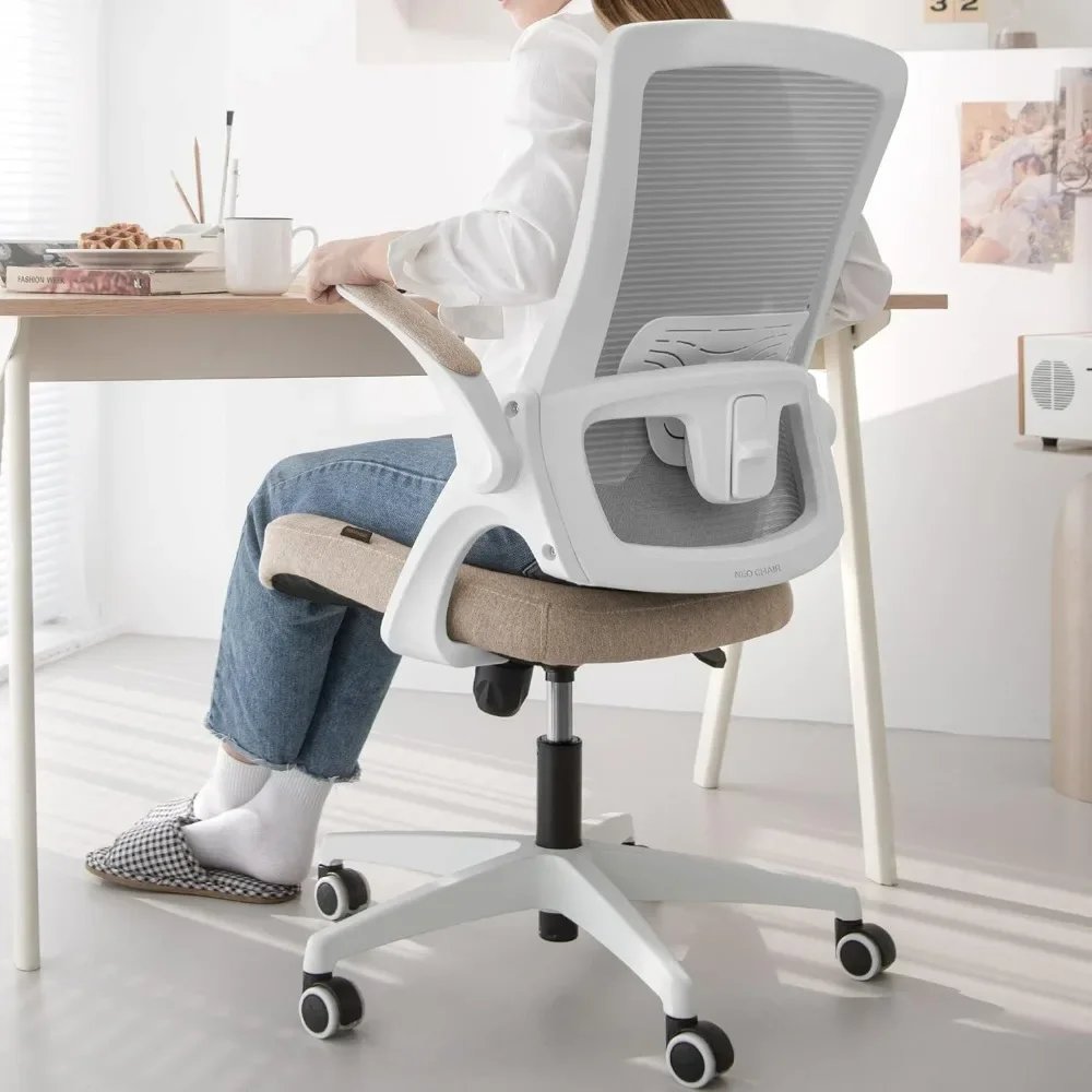 Silla de malla de espalda alta, altura ajustable y diseño ergonómico, silla de escritorio para computadora de oficina en casa Silla de malla de espalda alta, altura ajustable y diseño ergonómico, silla de escritorio para computadora de oficina en casa
