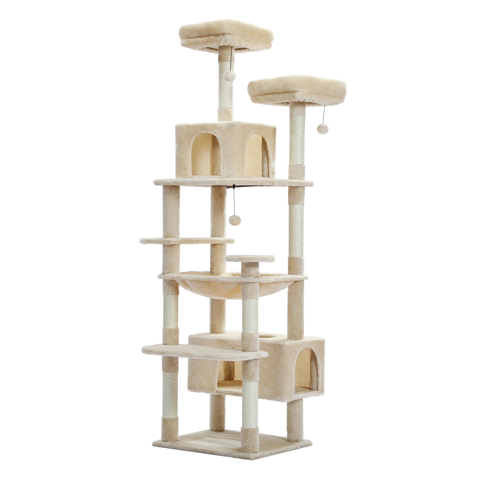 Árbol grande para gatos, torre alta para gatos de interior, Condo de gato de peluche de varios niveles con postes para rascar, tablas para rascar, perchas, cuádruplas Árbol grande para gatos, torre alta para gatos de interior, Condo de gato de peluche de varios niveles con postes para rascar, tablas para rascar, perchas, cuádruplas