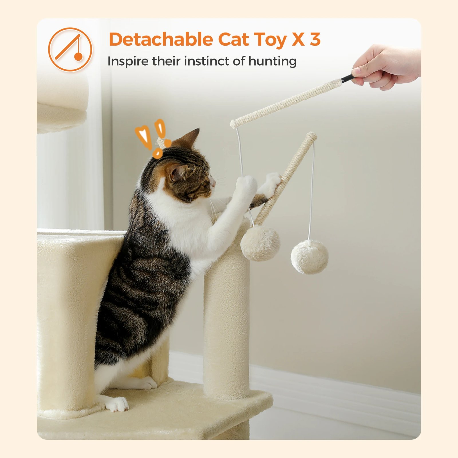 Árbol grande para gatos, torre alta para gatos de interior, Condo de gato de peluche de varios niveles con postes para rascar, tablas para rascar, perchas, cuádruplas Árbol grande para gatos, torre alta para gatos de interior, Condo de gato de peluche de varios niveles con postes para rascar, tablas para rascar, perchas, cuádruplas