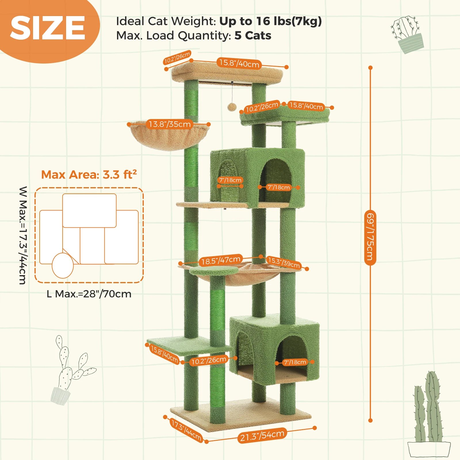 Árbol grande para gatos, torre alta para gatos de interior, Condo de gato de peluche de varios niveles con postes para rascar, tablas para rascar, perchas, cuádruplas Árbol grande para gatos, torre alta para gatos de interior, Condo de gato de peluche de varios niveles con postes para rascar, tablas para rascar, perchas, cuádruplas