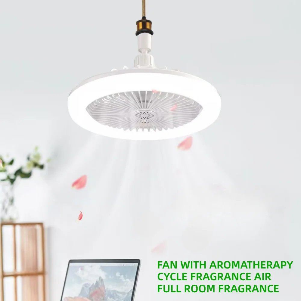 Miflame-ventilador de techo giratorio 3 en 1, l&aacute;mpara de iluminaci&oacute;n con Control remoto, convertidor E27, Base de iluminaci&oacute;n, dormitorio y sala de estar