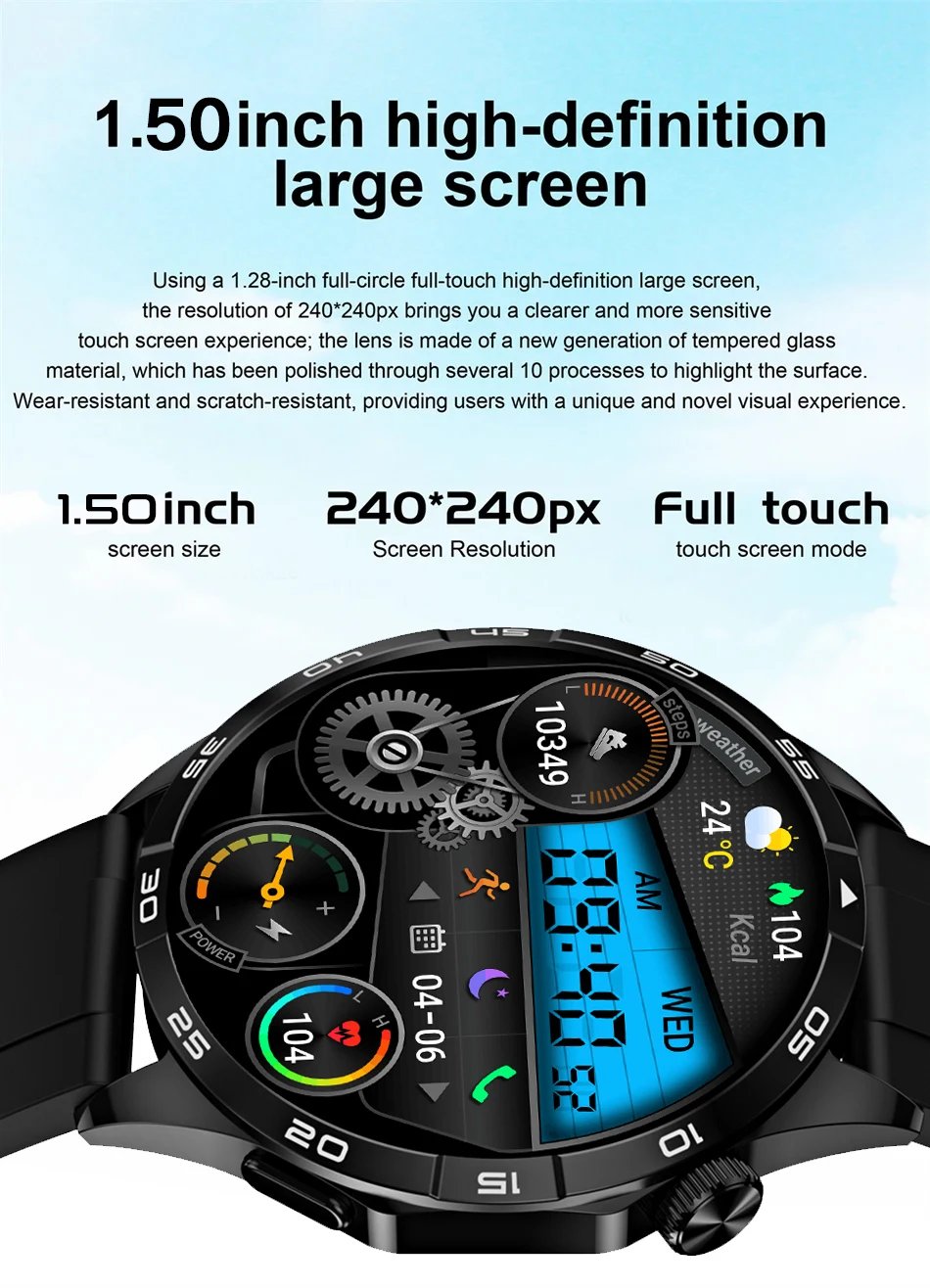 2025 nuevo para Huawei reloj inteligente hombres reloj 4 Pro + 1,50 pulgadas pantalla HD Bluetooth llamada monitoreo de salud Smartwatch nuevo reloj 4 2025 nuevo para Huawei reloj inteligente hombres reloj 4 Pro + 1,50 pulgadas pantalla HD Bluetooth llamada monitoreo de salud Smartwatch nuevo reloj 4