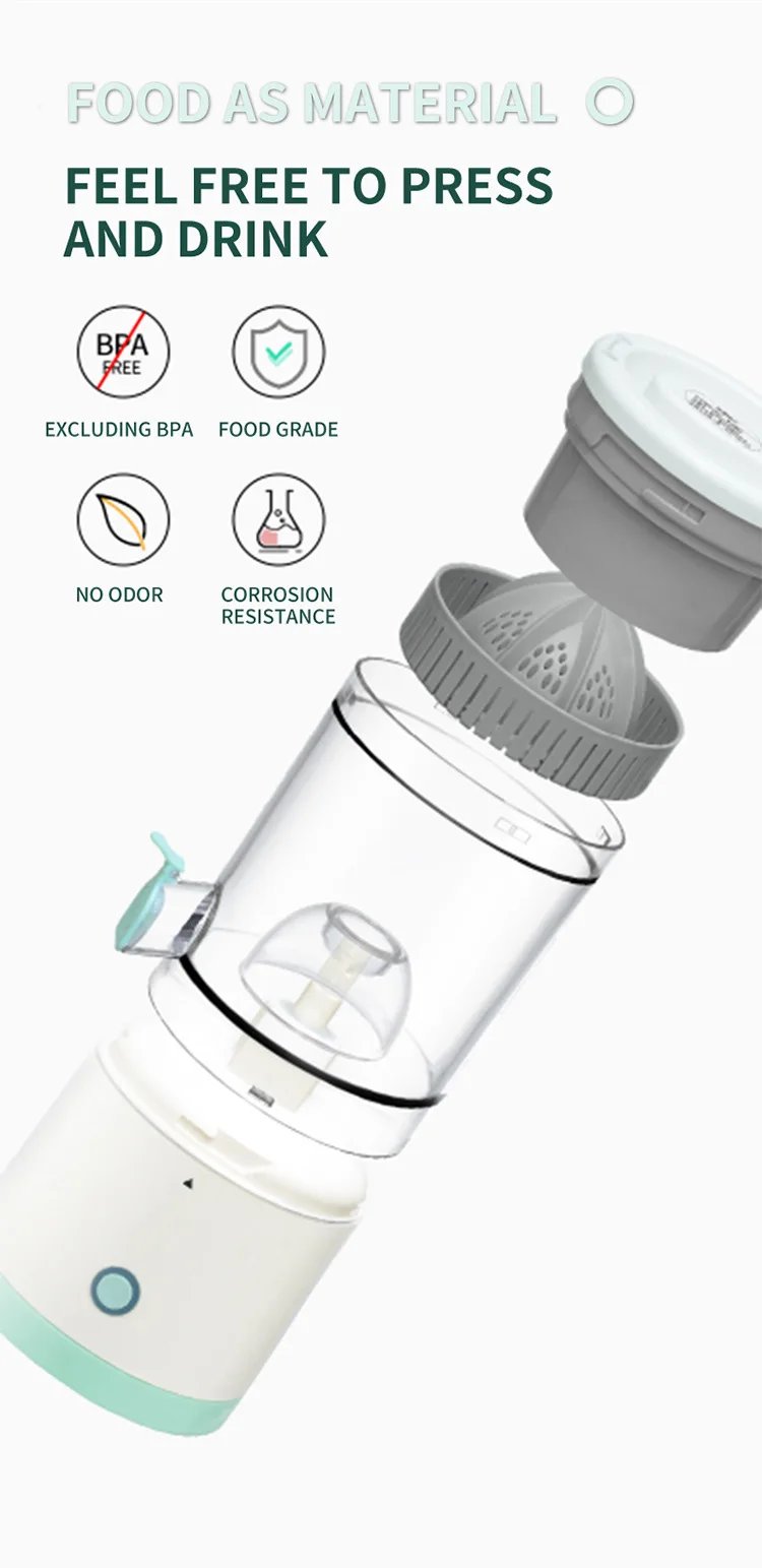 Extractor de frutas completamente automático, exprimidor doméstico, máquina de jugo portátil, separación de residuos, taza exprimidora de frutas en espiral bidireccional Extractor de frutas completamente automático, exprimidor doméstico, máquina de jugo portátil, separación de residuos, taza exprimidora de frutas en espiral bidireccional