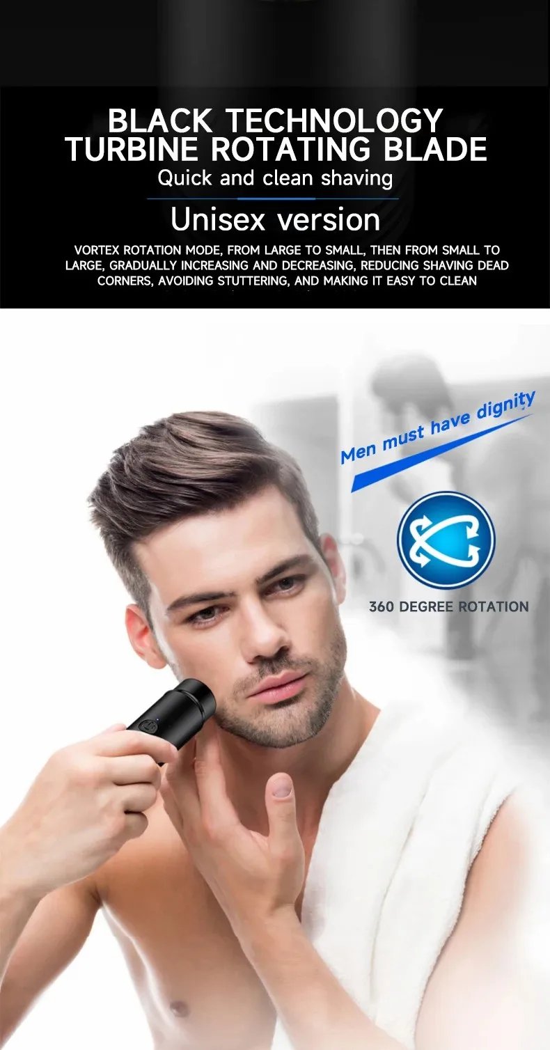 Mini Afeitadora eléctrica para hombre, modelos de carga USB, máquina de afeitar portátil sin daños en la piel Mini Afeitadora eléctrica para hombre, modelos de carga USB, máquina de afeitar portátil sin daños en la piel