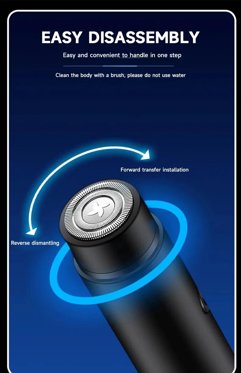 Mini Afeitadora eléctrica para hombre, modelos de carga USB, máquina de afeitar portátil sin daños en la piel Mini Afeitadora eléctrica para hombre, modelos de carga USB, máquina de afeitar portátil sin daños en la piel