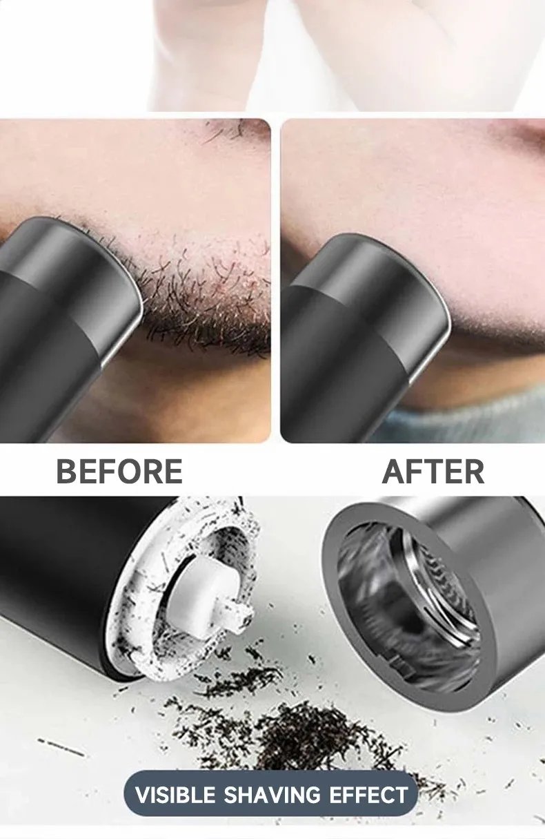 Mini Afeitadora eléctrica para hombre, modelos de carga USB, máquina de afeitar portátil sin daños en la piel Mini Afeitadora eléctrica para hombre, modelos de carga USB, máquina de afeitar portátil sin daños en la piel