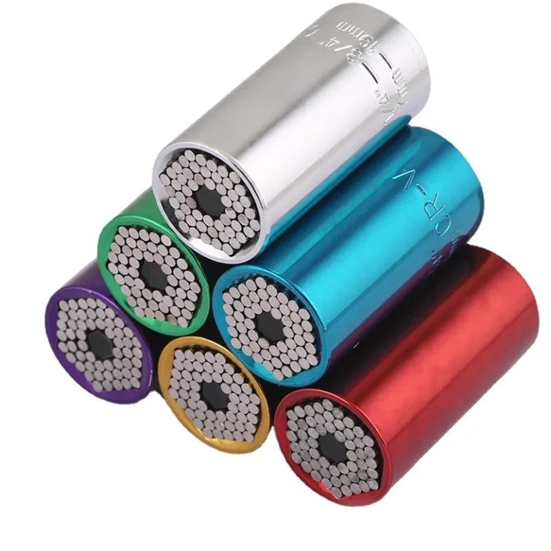 Llave dinamom&eacute;trica Universal, taladro el&eacute;ctrico, casquillo de trinquete, llave m&aacute;gica, herramientas manuales m&uacute;ltiples, juego de cabezales de 7-19mm, funda de enchufe