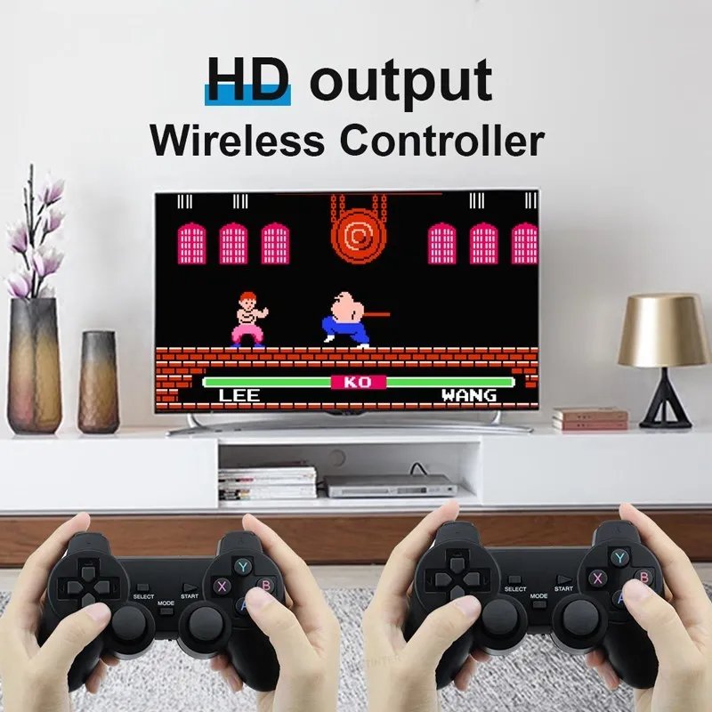 Consola de videojuegos con 20000 juegos integrados, mando inal&aacute;mbrico, TV Stick, 4K, HD, Retro, Mini reproductor de juegos port&aacute;til