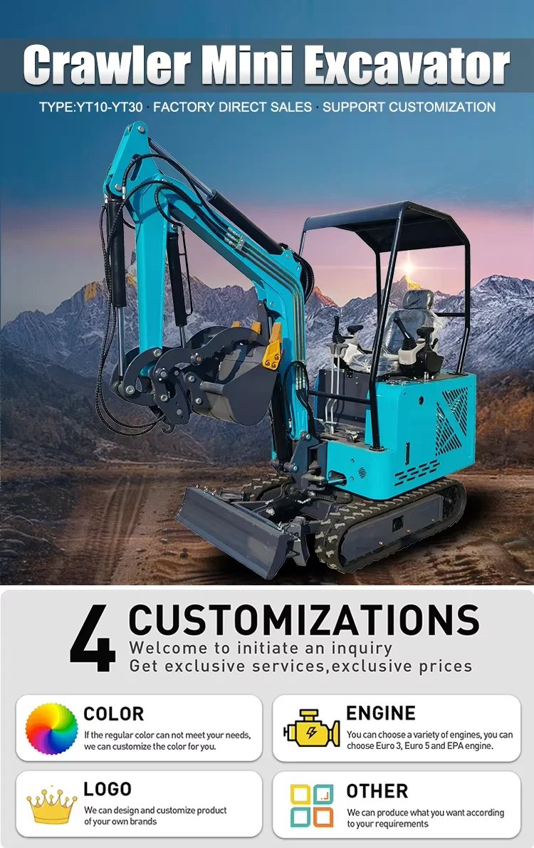 Motor Kubota personalizado, miniexcavadora hidr&aacute;ulica de 2 toneladas, maquinaria de construcci&oacute;n de alta calidad, microexcavaci&oacute;n de 1800KG con cabina