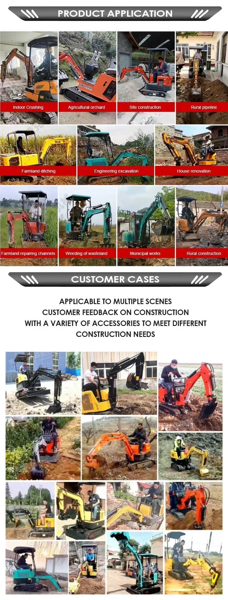 Motor Kubota personalizado, miniexcavadora hidr&aacute;ulica de 2 toneladas, maquinaria de construcci&oacute;n de alta calidad, microexcavaci&oacute;n de 1800KG con cabina