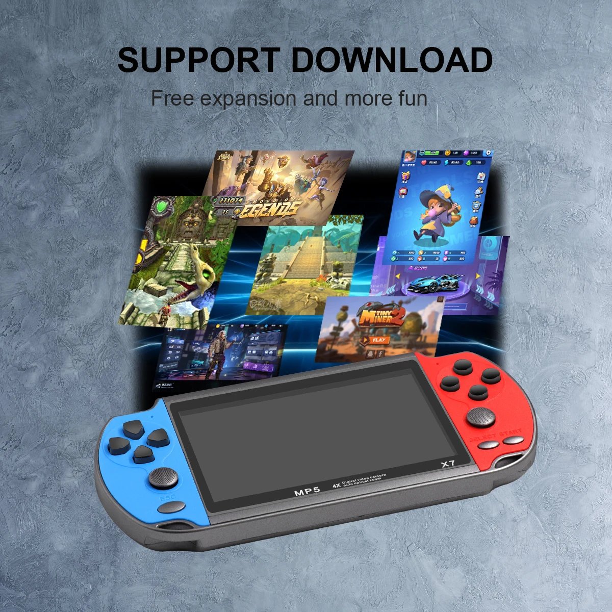 GAMINJA X7 consola de juegos portátil de 4,3 pulgadas pantalla IPS reproductor de videojuegos consola de juegos HD 10000 juegos integrados para GBA GBC NES GBC GAMINJA X7 consola de juegos portátil de 4,3 pulgadas pantalla IPS reproductor de videojuegos consola de juegos HD 10000 juegos integrados para GBA GBC NES GBC