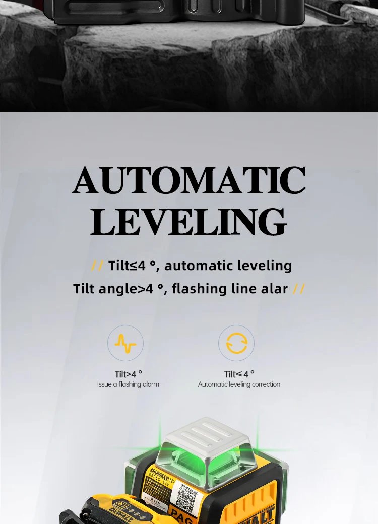 Dewalt DW089LG nivel láser 12 líneas 3 lados * medidor de nivel láser de líneas verticales de 360 grados utiliza exteriores batería de litio de 12V Dewalt DW089LG nivel láser 12 líneas 3 lados * medidor de nivel láser de líneas verticales de 360 grados utiliza exteriores batería de litio de 12V