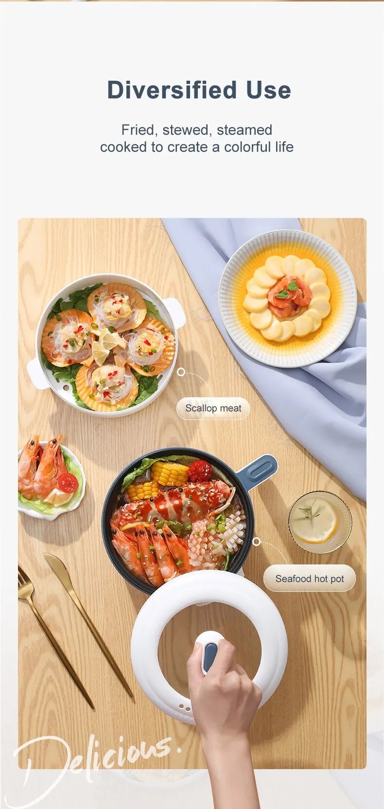 Olla arrocera eléctrica individual de doble capa, olla multicocina mecánica inteligente antiadherente de 220V, olla arrocera al vapor para el hogar Olla arrocera eléctrica individual de doble capa, olla multicocina mecánica inteligente antiadherente de 220V, olla arrocera al vapor para el hogar