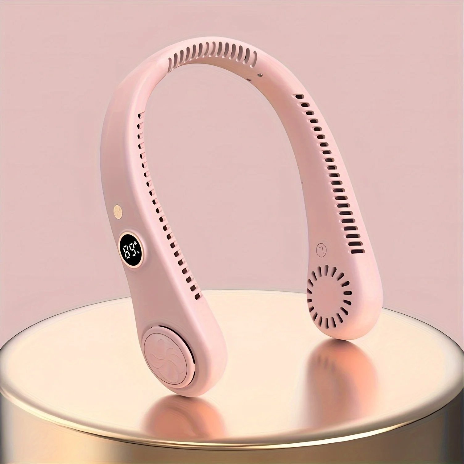 Ventilador de cuello sin aspas recargable portátil, refrigeración de 360 °, Personal, para viajes y deportes al aire libre con pantalla Digital Ventilador de cuello sin aspas recargable portátil, refrigeración de 360 °, Personal, para viajes y deportes al aire libre con pantalla Digital