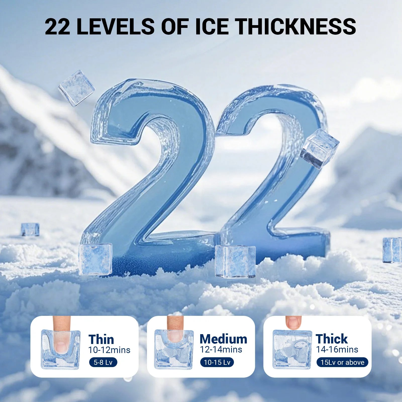 Máquina de hielo comercial, máquina de Fabricación de hielo con contenedor de almacenamiento grande, máquina de hielo autolimpiante automática perfecta para el negocio del bar en el hogar Máquina de hielo comercial, máquina de Fabricación de hielo con contenedor de almacenamiento grande, máquina de hielo autolimpiante automática perfecta para el negocio del bar en el hogar