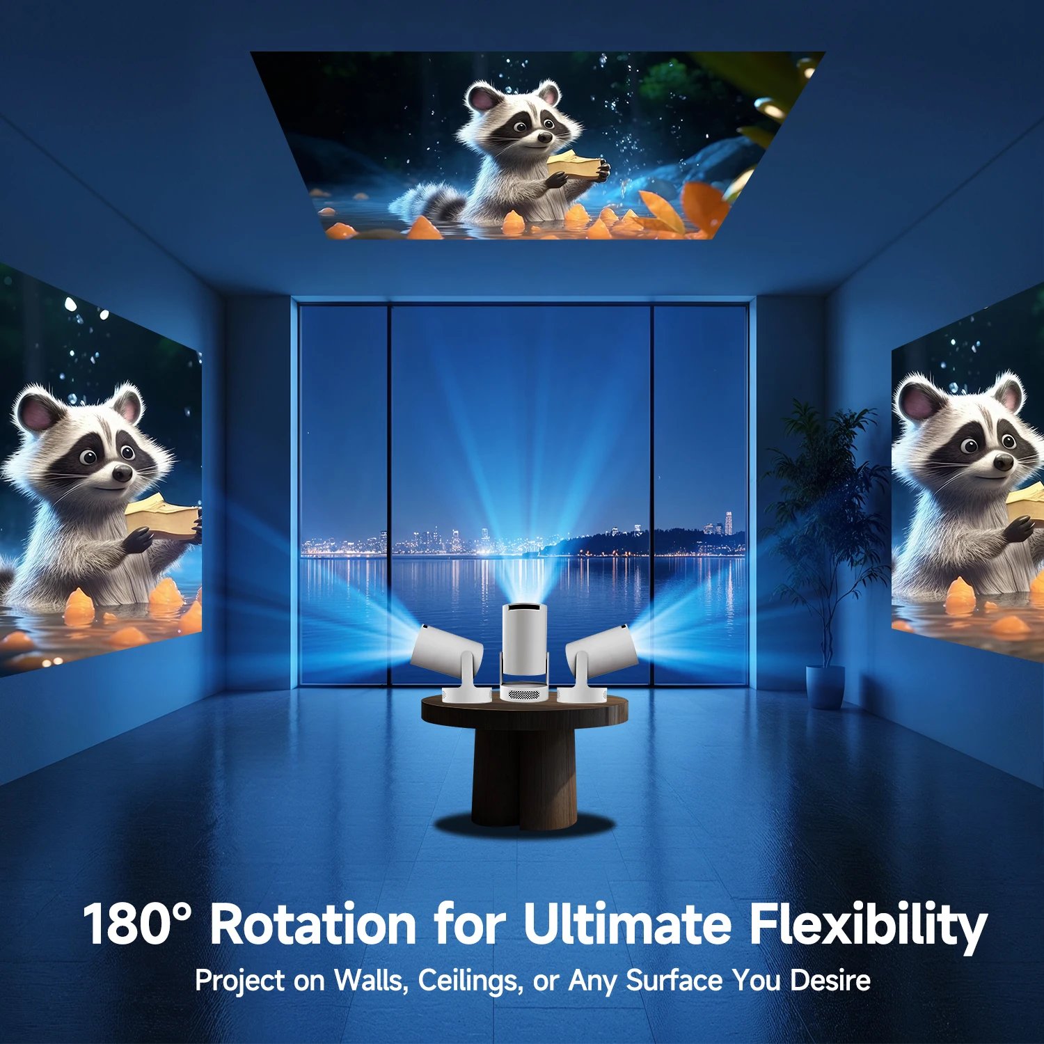 Magcubic 4K HY300 Pro + proyector con altavoz incorporado de 5W 1280*720P Android 11 8000 lúmenes Wifi6 BT5.4 proyector portátil para exteriores Magcubic 4K HY300 Pro + proyector con altavoz incorporado de 5W 1280*720P Android 11 8000 lúmenes Wifi6 BT5.4 proyector portátil para exteriores