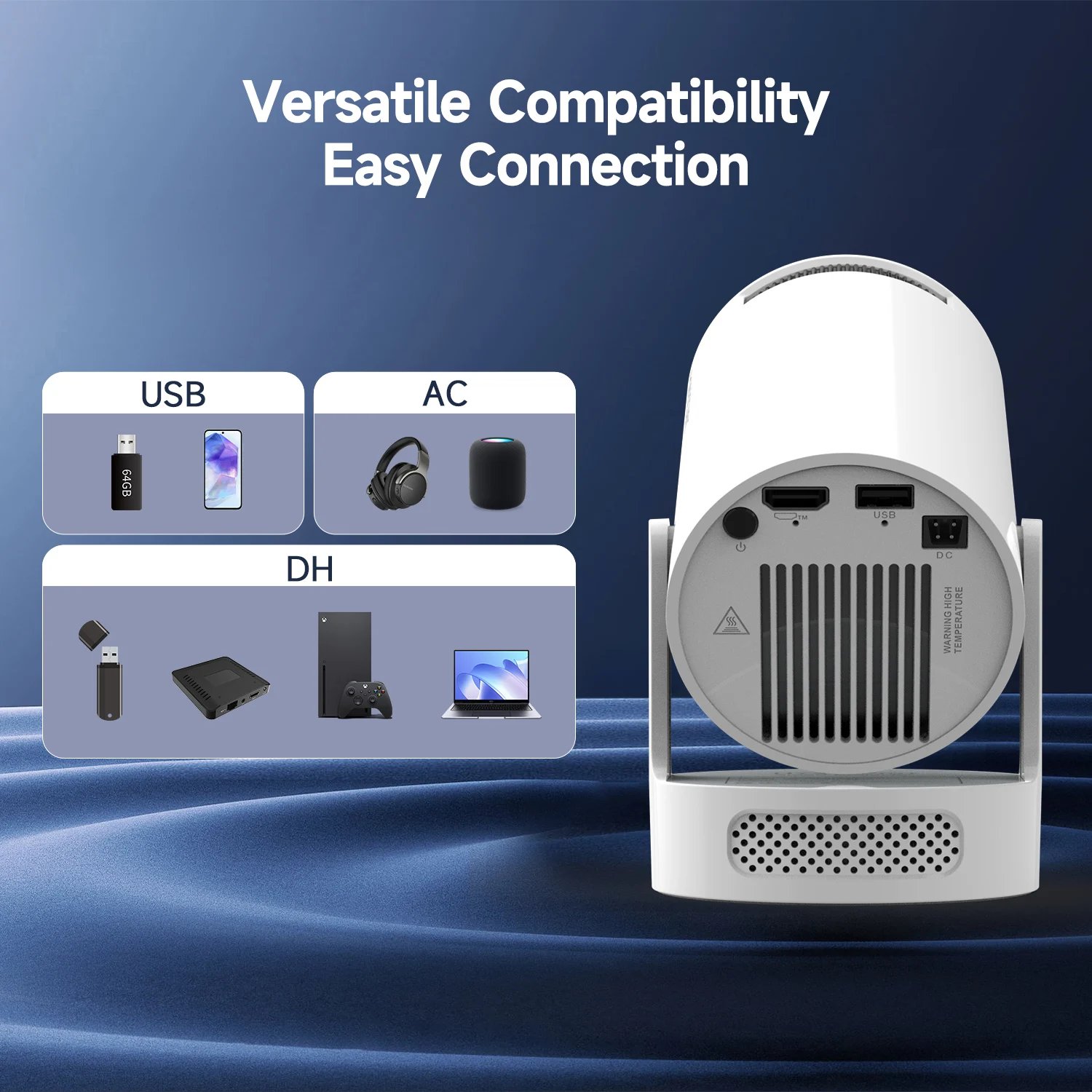 Magcubic 4K HY300 Pro + proyector con altavoz incorporado de 5W 1280*720P Android 11 8000 lúmenes Wifi6 BT5.4 proyector portátil para exteriores Magcubic 4K HY300 Pro + proyector con altavoz incorporado de 5W 1280*720P Android 11 8000 lúmenes Wifi6 BT5.4 proyector portátil para exteriores