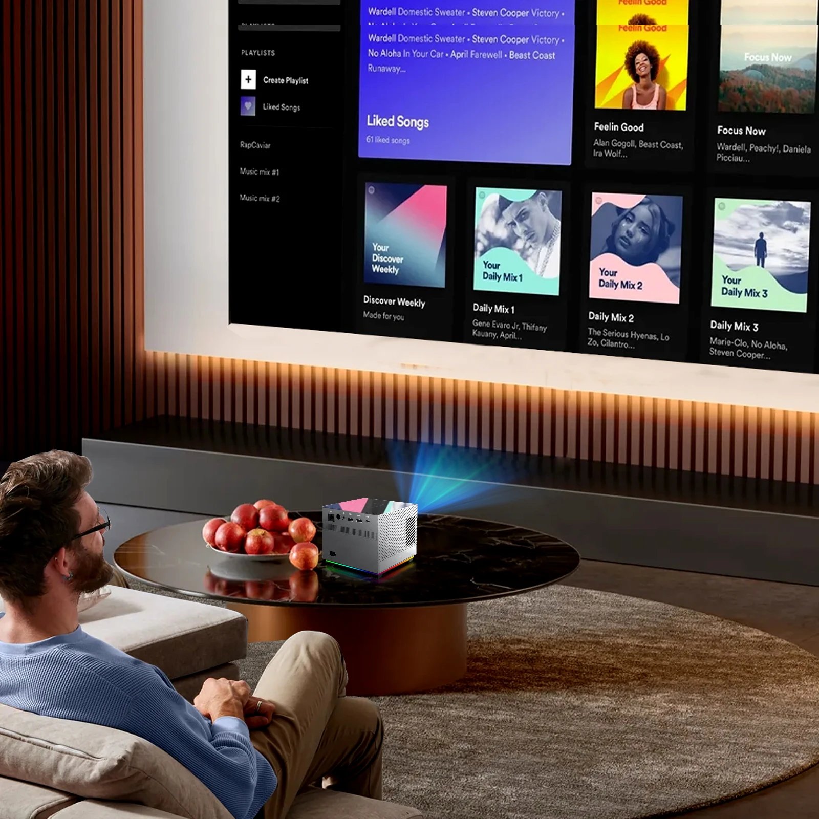 Proyector XGODY 4K X3 con WiFi Bluetooth Proyector de pel&iacute;culas para uso en exteriores Proyector Compatible con iOS Android HDMI TV Stick