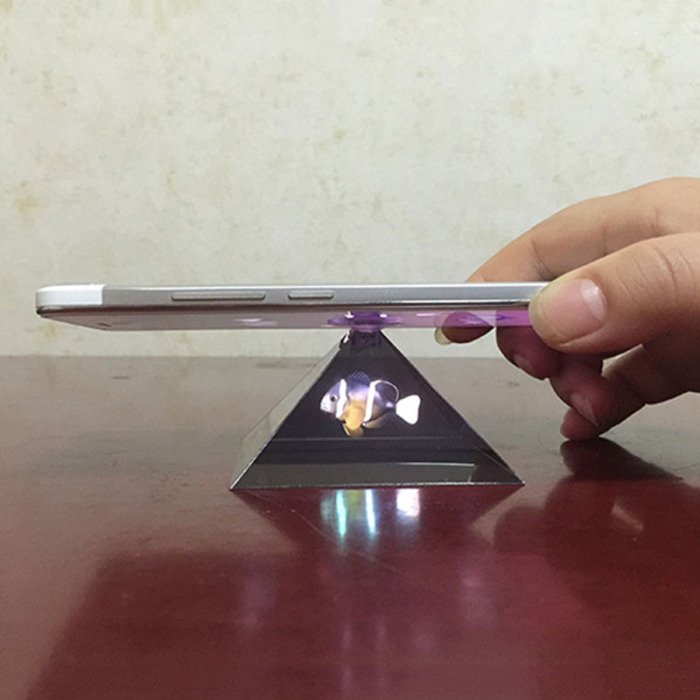 Proyector de pantalla de pirámide de holograma 3D, amplificador de soporte de Video, pantalla móvil Universal, lupa de pantalla celular para Teléfono Móvil Inteligente Proyector de pantalla de pirámide de holograma 3D, amplificador de soporte de Video, pantalla móvil Universal, lupa de pantalla celular para Teléfono Móvil Inteligente