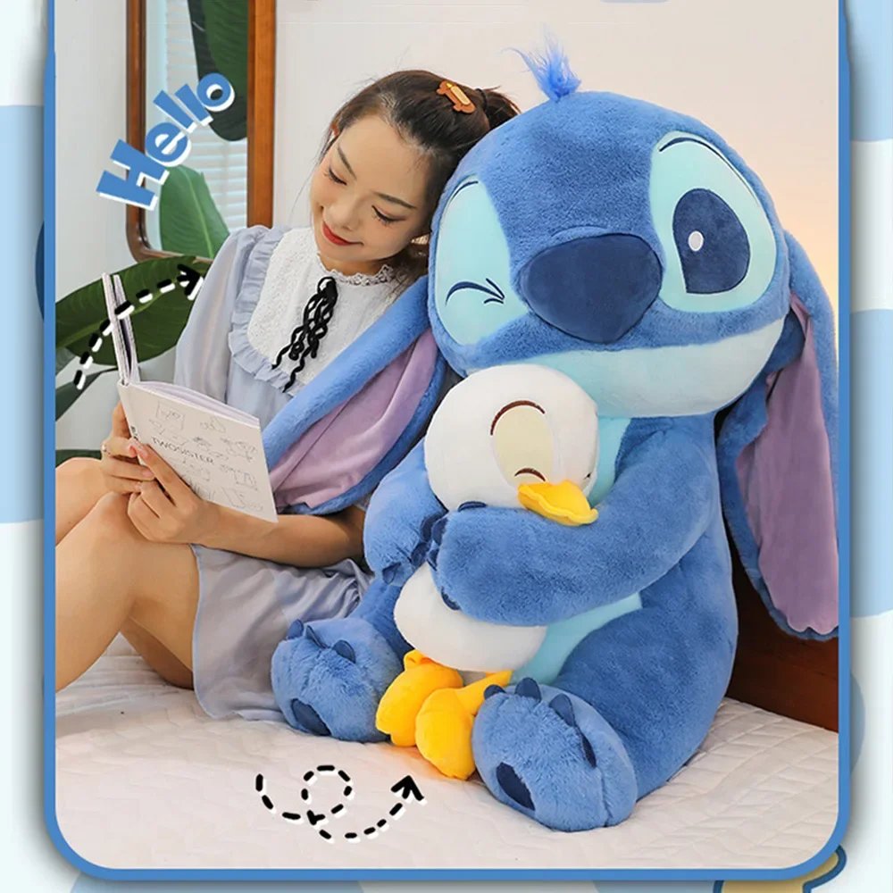 Disney lindo pato de peluche de costura juguete Kawaii dibujos animados Anime mu&ntilde;eco de peluche almohada para dormir juguete relajante regalos de cumplea&ntilde;os para ni&ntilde;os y ni&ntilde;as