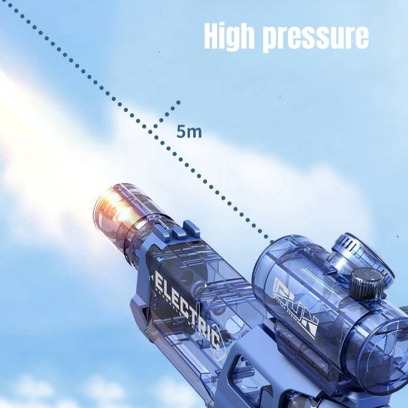 Pistola de agua el&eacute;ctrica de alta presi&oacute;n para ni&ntilde;os, juguetes de verano para exteriores, playa, piscina, jard&iacute;n, juegos de lucha, r&aacute;fagas autom&aacute;ticas, regalos de pistola de agua