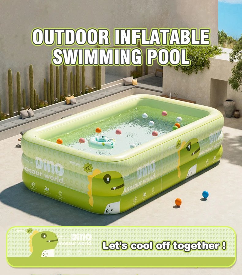 Piscina inflable grande para ni&ntilde;os, 1,5 M/1,8 M/2,1 M/2,6 M, extra&iacute;ble sobre el suelo, piscinas de Fiesta familiar de Pvc, juguetes al aire libre