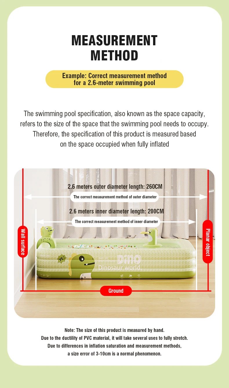 Piscina inflable grande para ni&ntilde;os, 1,5 M/1,8 M/2,1 M/2,6 M, extra&iacute;ble sobre el suelo, piscinas de Fiesta familiar de Pvc, juguetes al aire libre