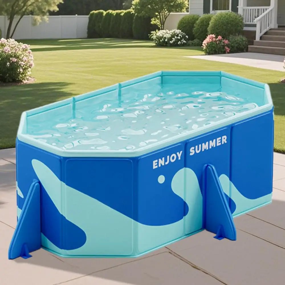 Piscina plegable plegable para mascotas, bañera antideslizante no inflable para caminar, suministros portátiles para el cuidado de perros para mascotas Piscina plegable plegable para mascotas, bañera antideslizante no inflable para caminar, suministros portátiles para el cuidado de perros para mascotas